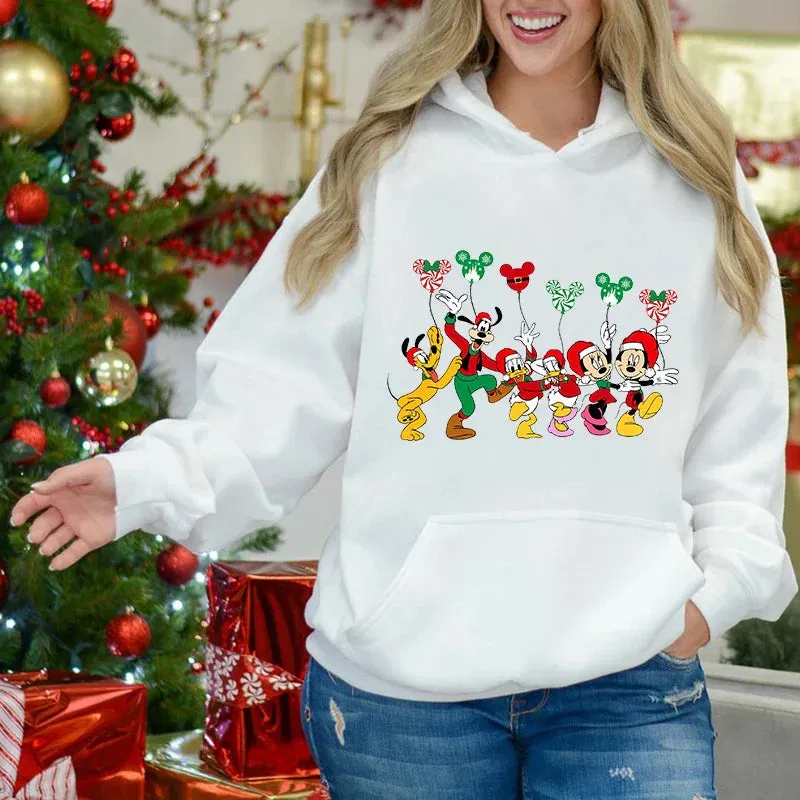 Mickey Mouse Velvet Sports Christmas Hoodie