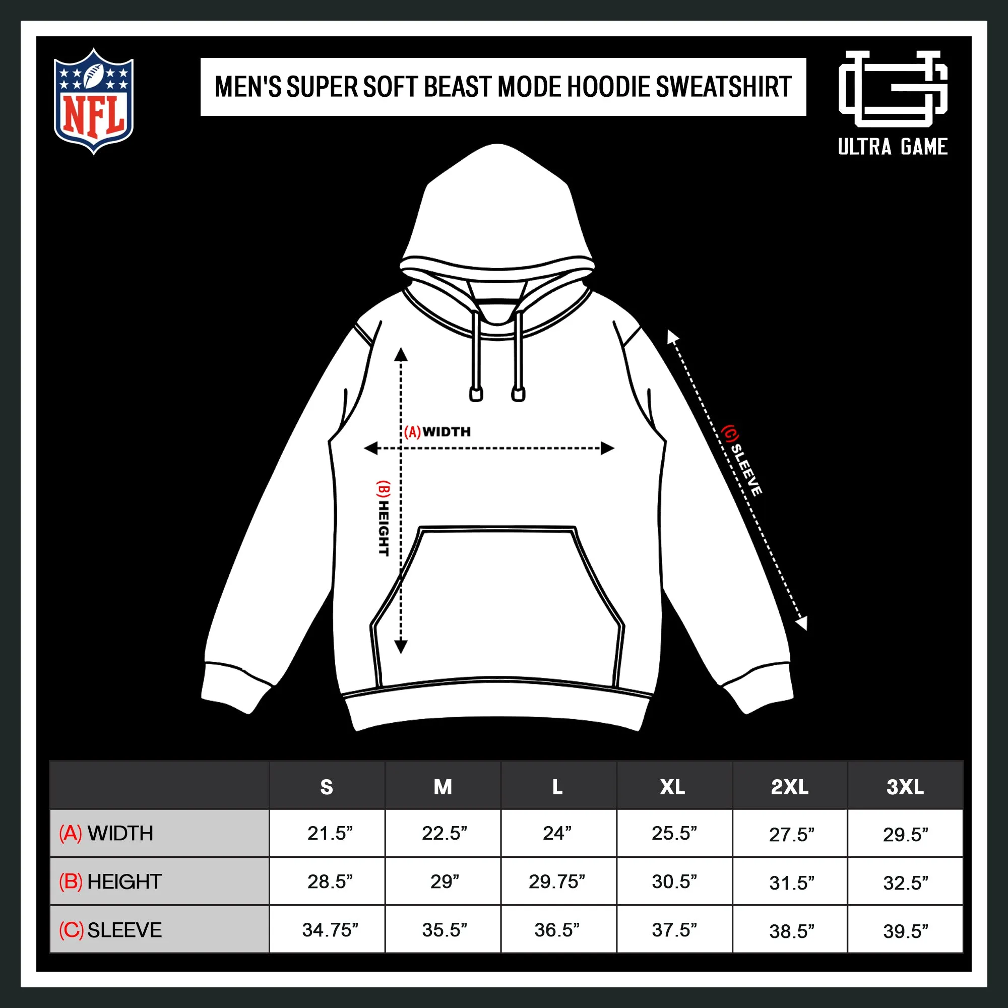 NFL Official Adults Unisex Super Soft Beast Mode Hoodie Sweatshirt|Green Bay Packers