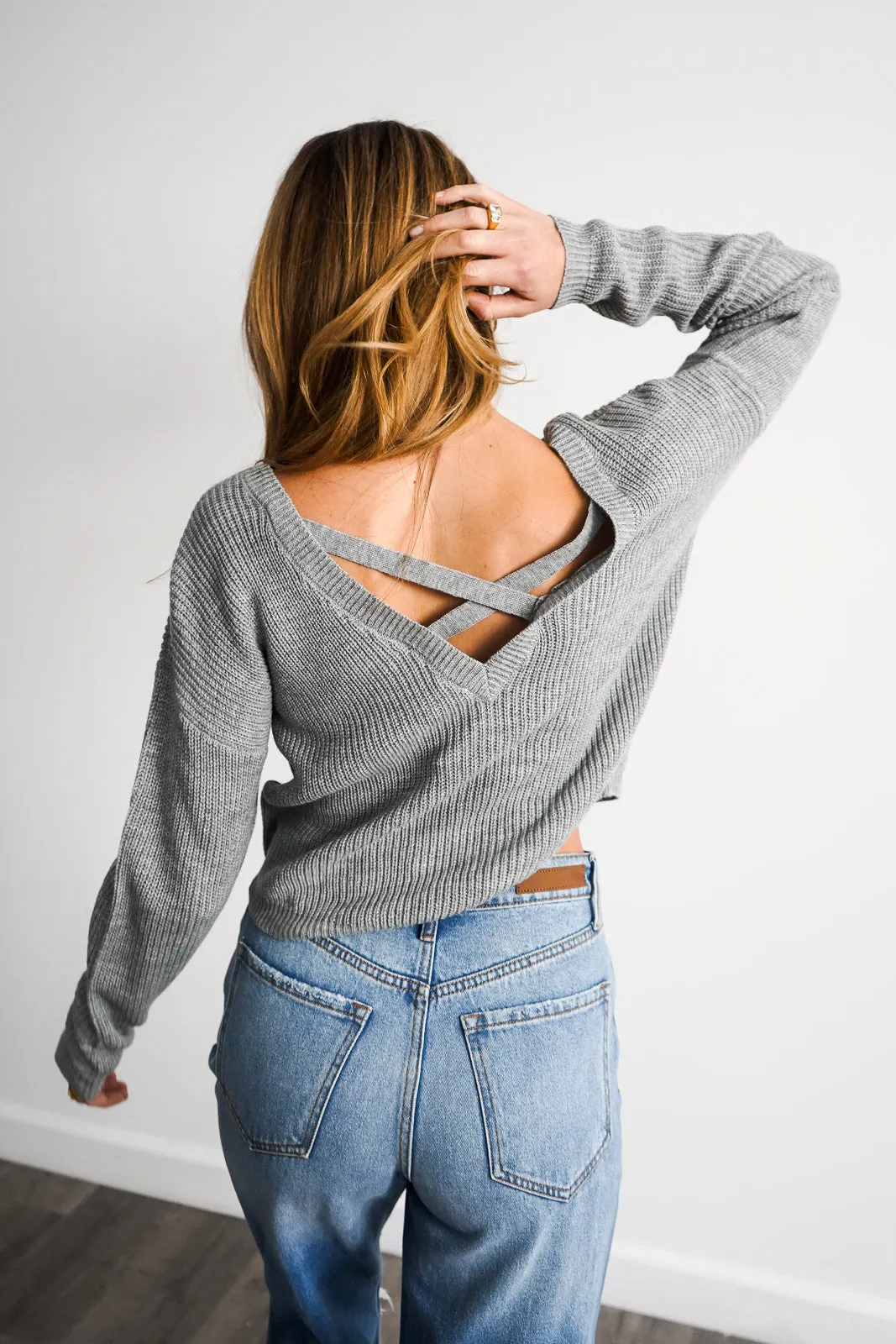 Open Back Knit Sweater