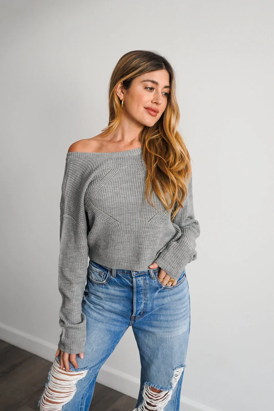 Open Back Knit Sweater