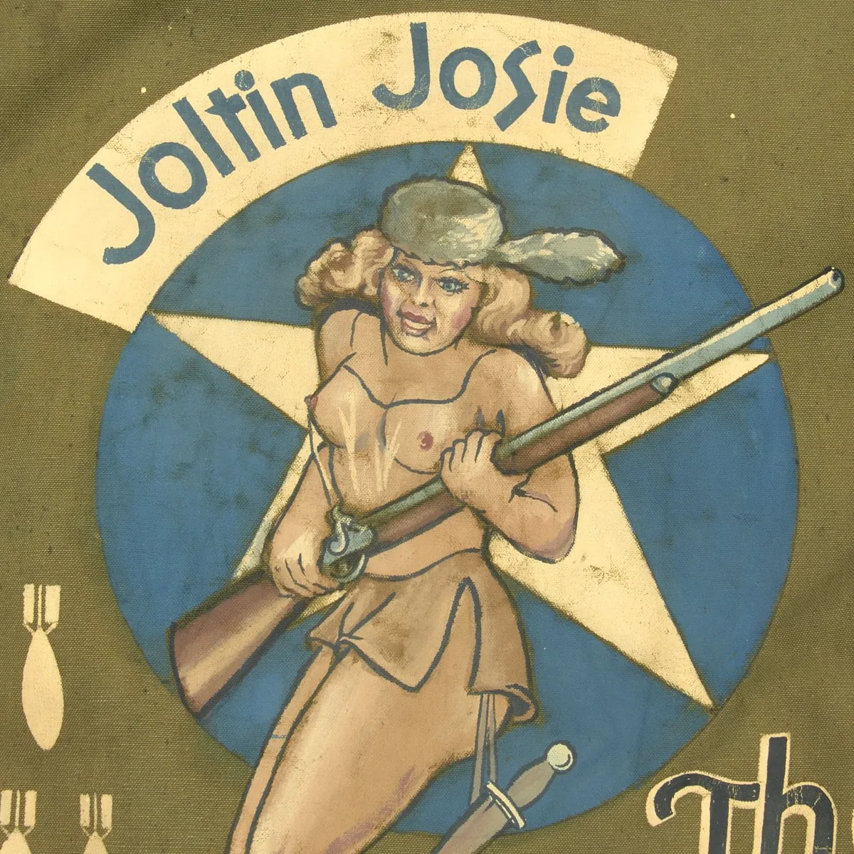 Original U.S. WWII B-29 Bomber Joltin Josie the Pacific Pioneer Painted B-15 Jacket and Navigator Case