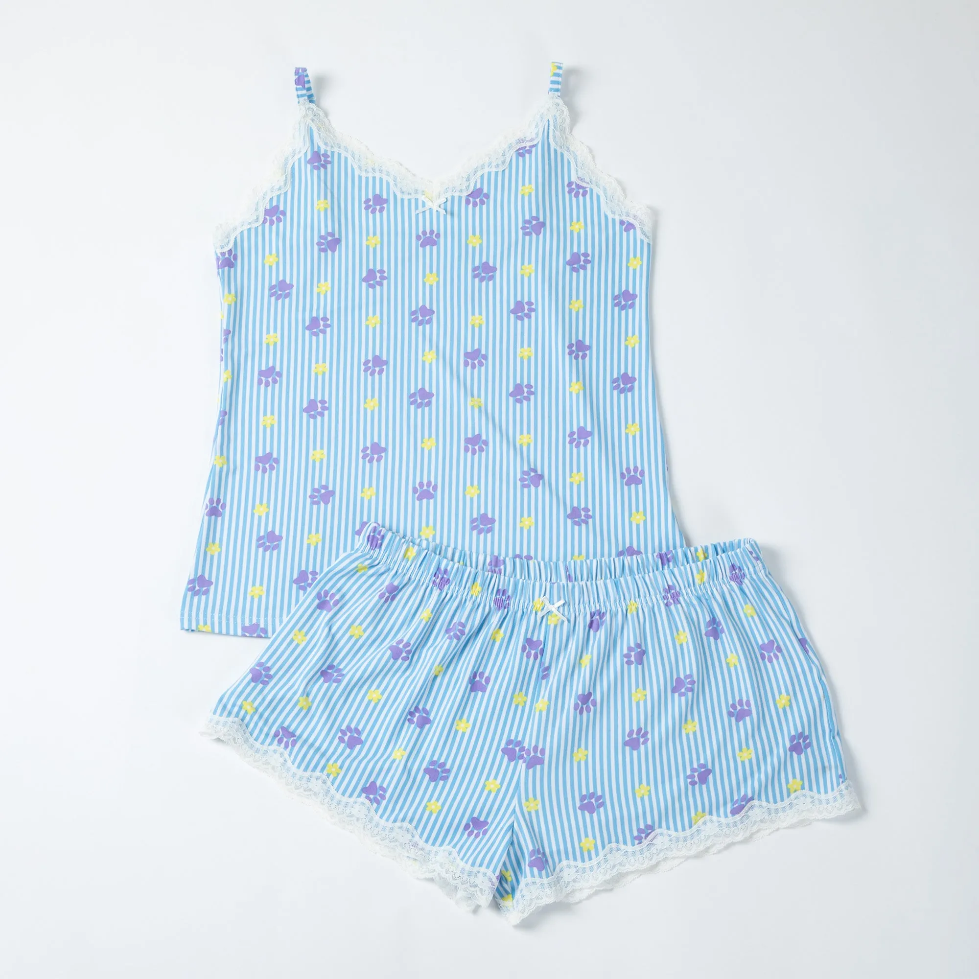 Paws & Pinstripes Soft Touch Cami & Shorts Set