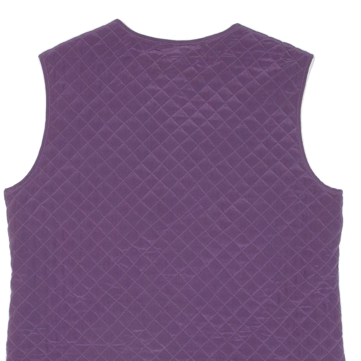 PETER HAHN Womens Quilted Gilet Purple Silk UK 12