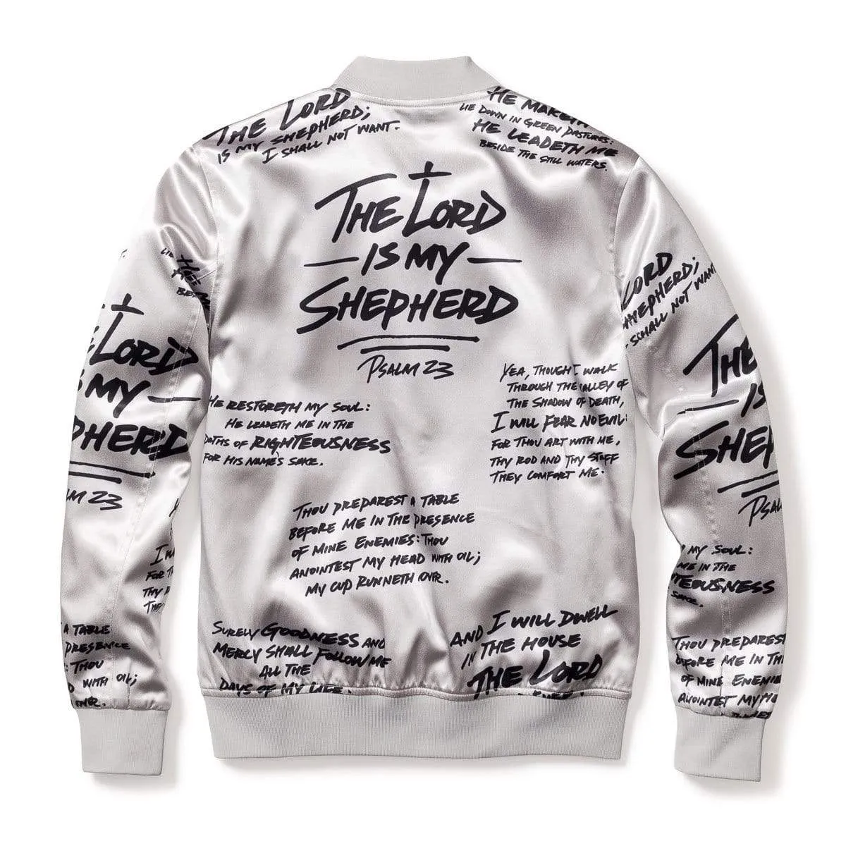 Psalm 23 Bomber Jacket - Platinum