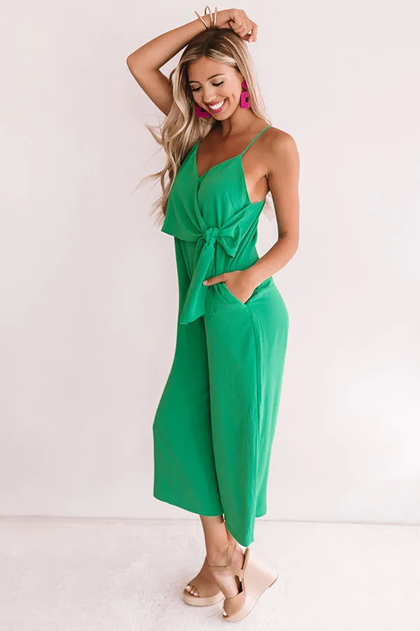 Rooftops And Romance Jumpsuit In Kelly Green