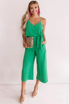 Rooftops And Romance Jumpsuit In Kelly Green