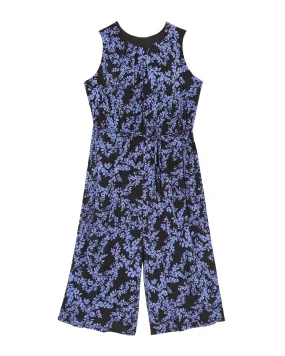 Santa Ana Sleeveless Jumpsuit | Black / Azure Blue