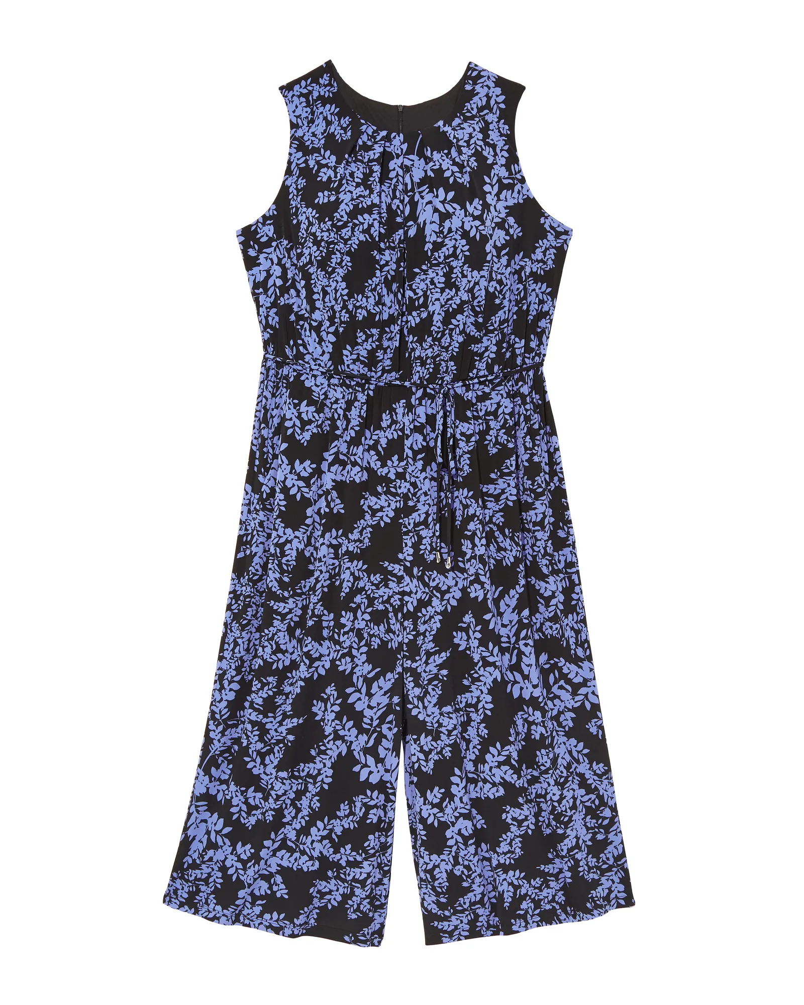 Santa Ana Sleeveless Jumpsuit | Black / Azure Blue
