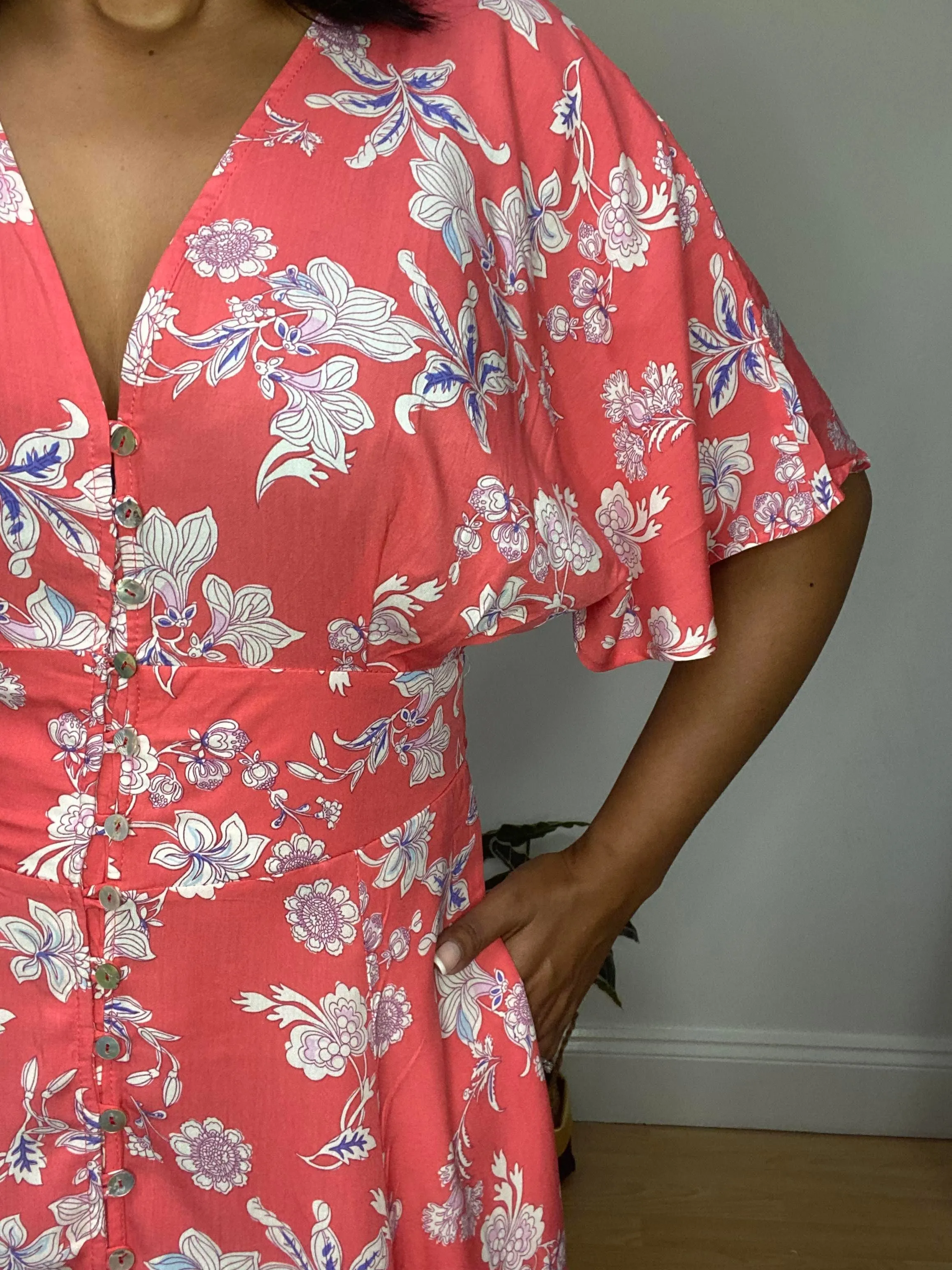 Selena Maxi Dress with Waist Tie