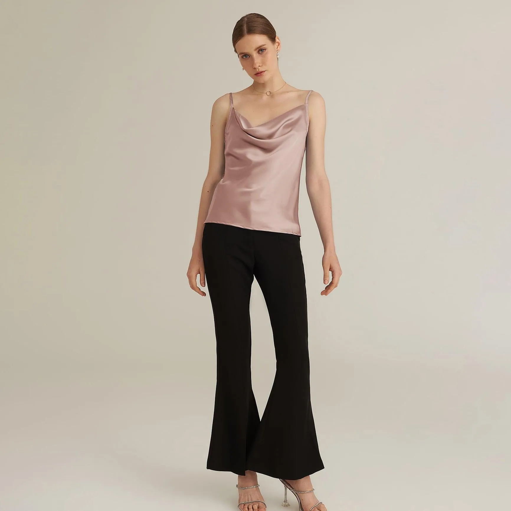 Sexy Swing Collar Silk Camisole 22 MM  Silk Tank Top Sleeveless Silk Vest
