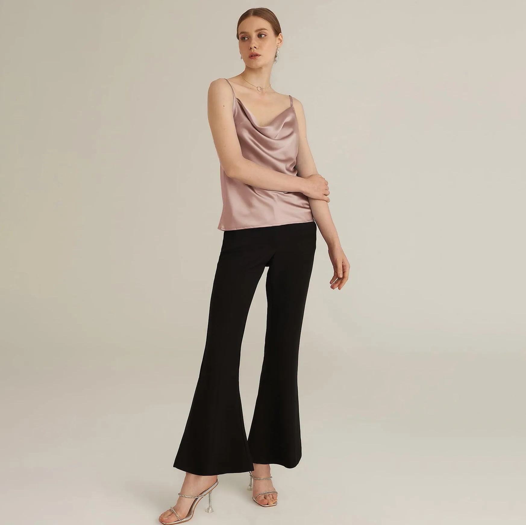 Sexy Swing Collar Silk Camisole 22 MM  Silk Tank Top Sleeveless Silk Vest