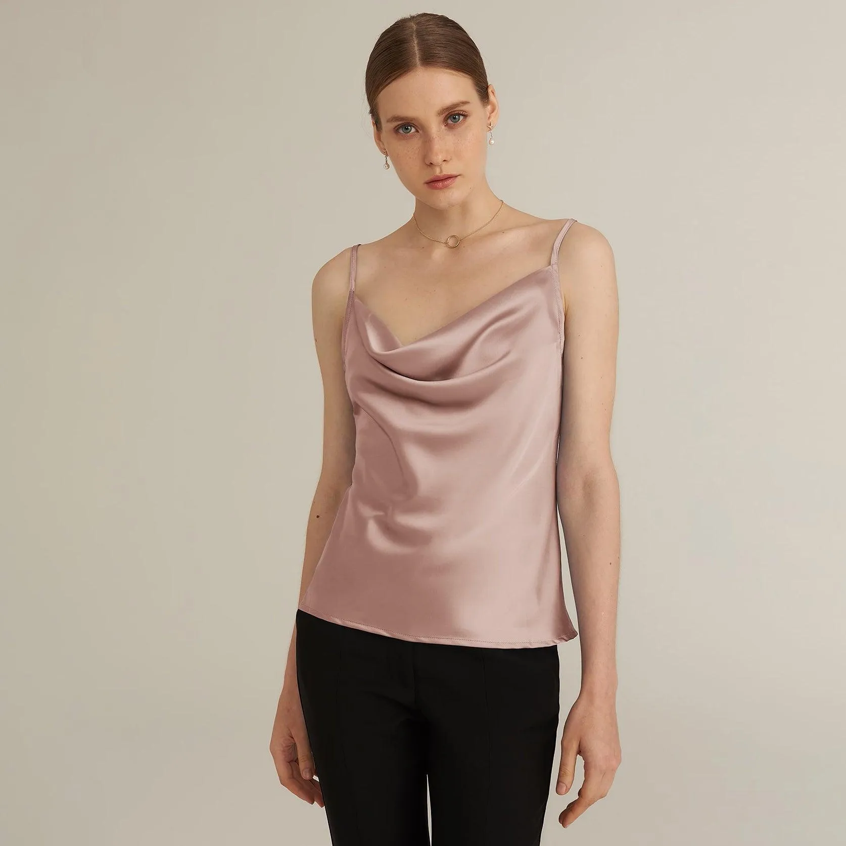 Sexy Swing Collar Silk Camisole 22 MM  Silk Tank Top Sleeveless Silk Vest