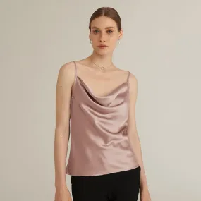 Sexy Swing Collar Silk Camisole 22 MM  Silk Tank Top Sleeveless Silk Vest