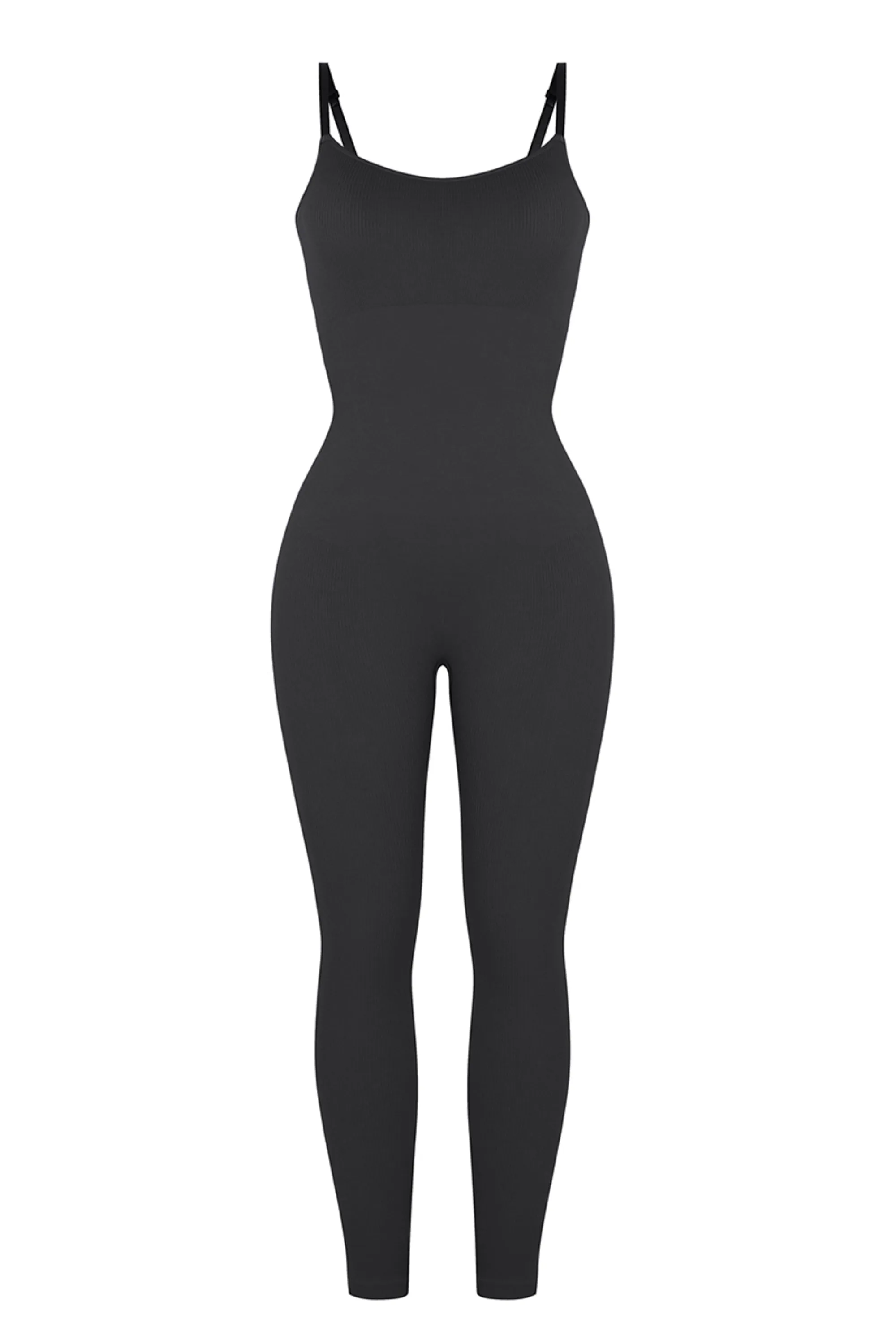 Sleeveless Jumpsuit - Seamless Shaping - Black