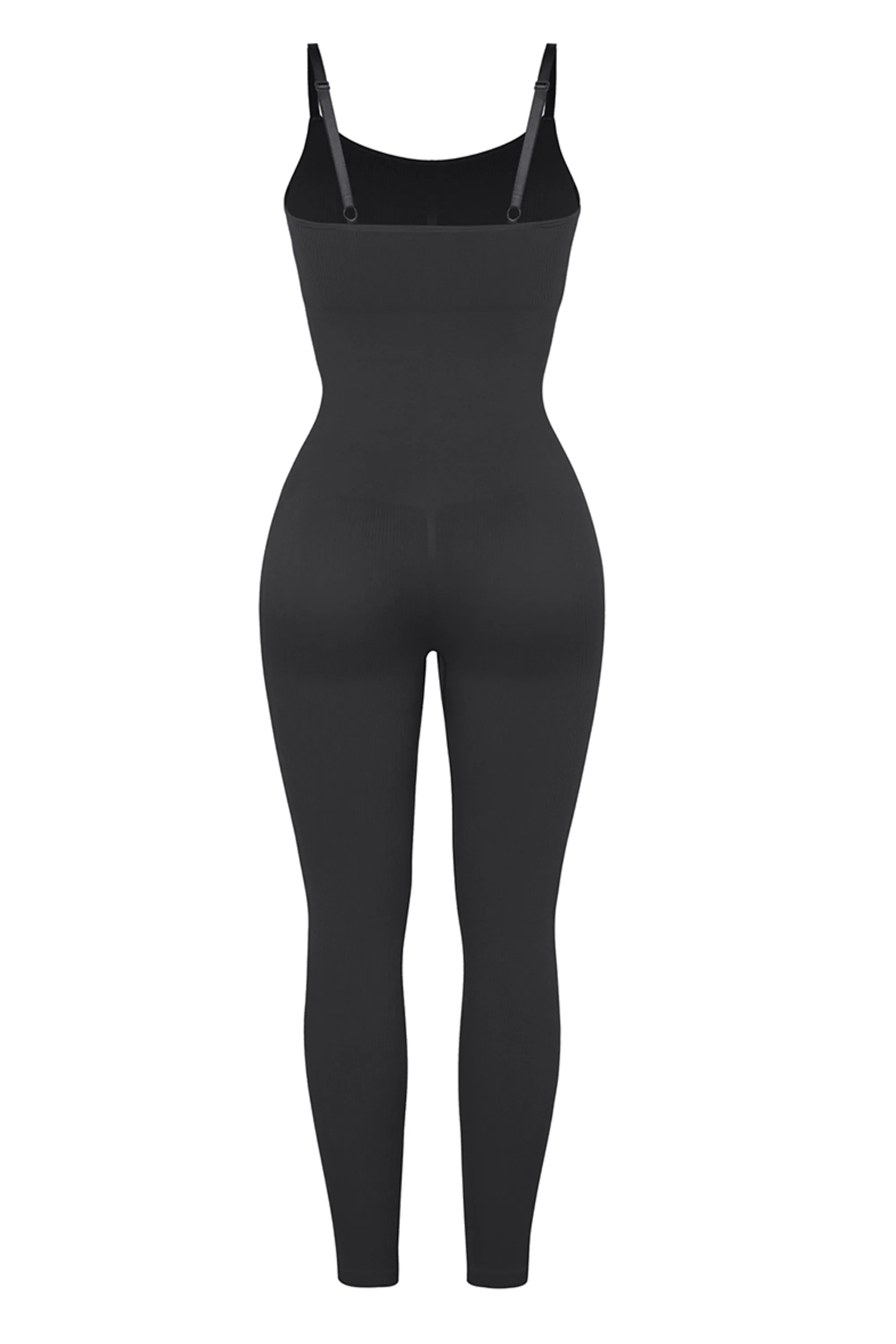 Sleeveless Jumpsuit - Seamless Shaping - Black