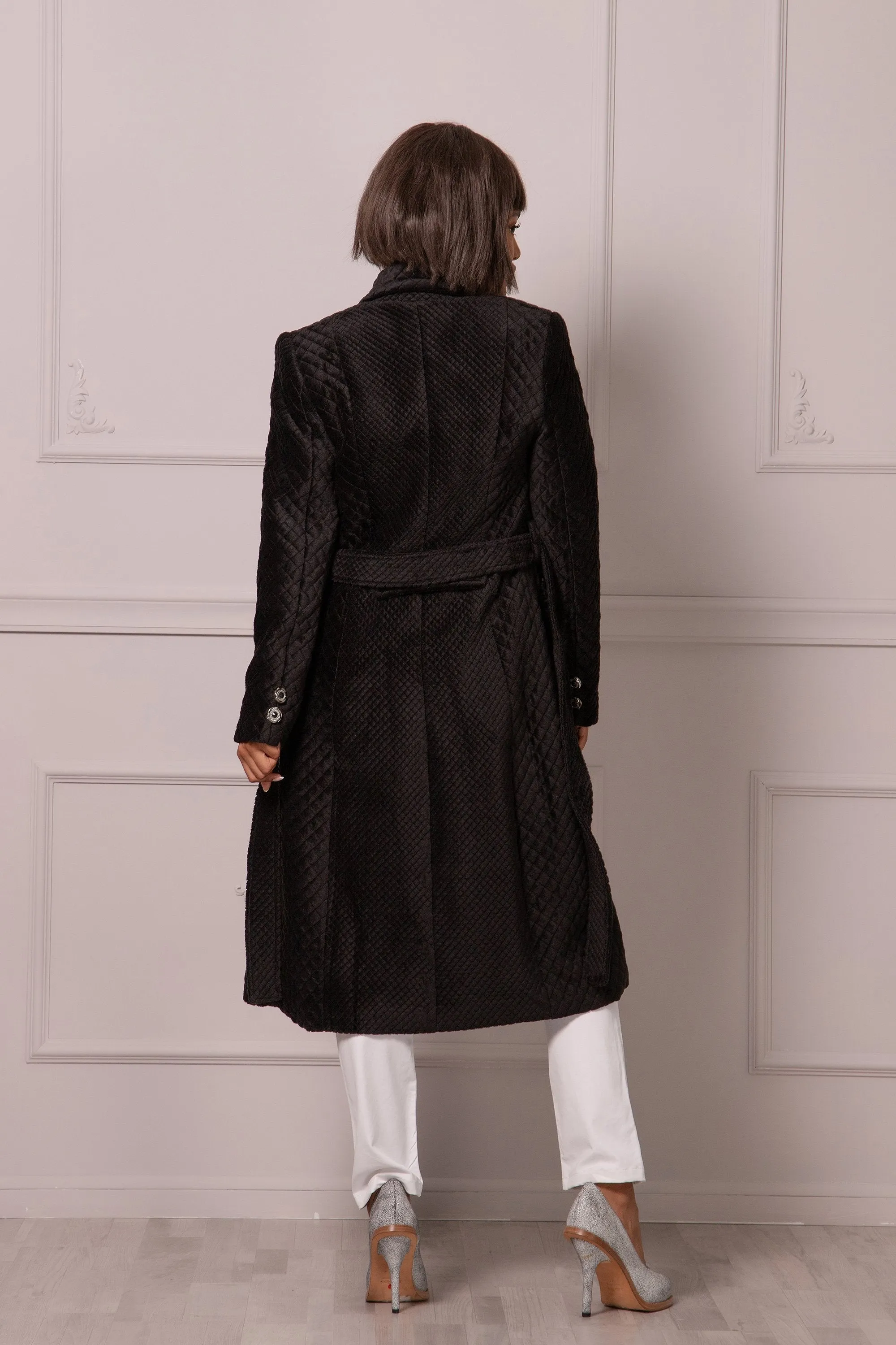 TEXTURED VELVET COAT