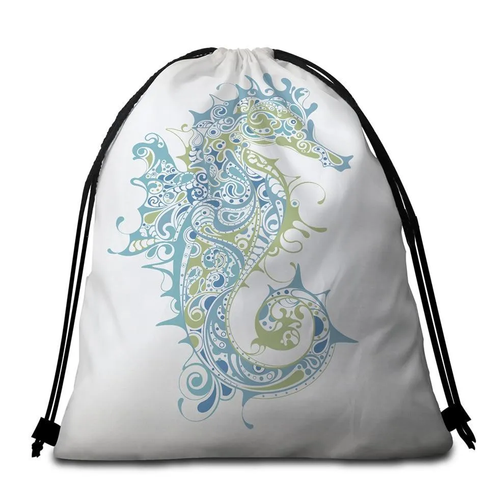 The Original  Sugar Seahorse Towel   Backpack