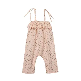 TOCOTO VINTAGE SALMON STRAWBERRY JUMPSUIT