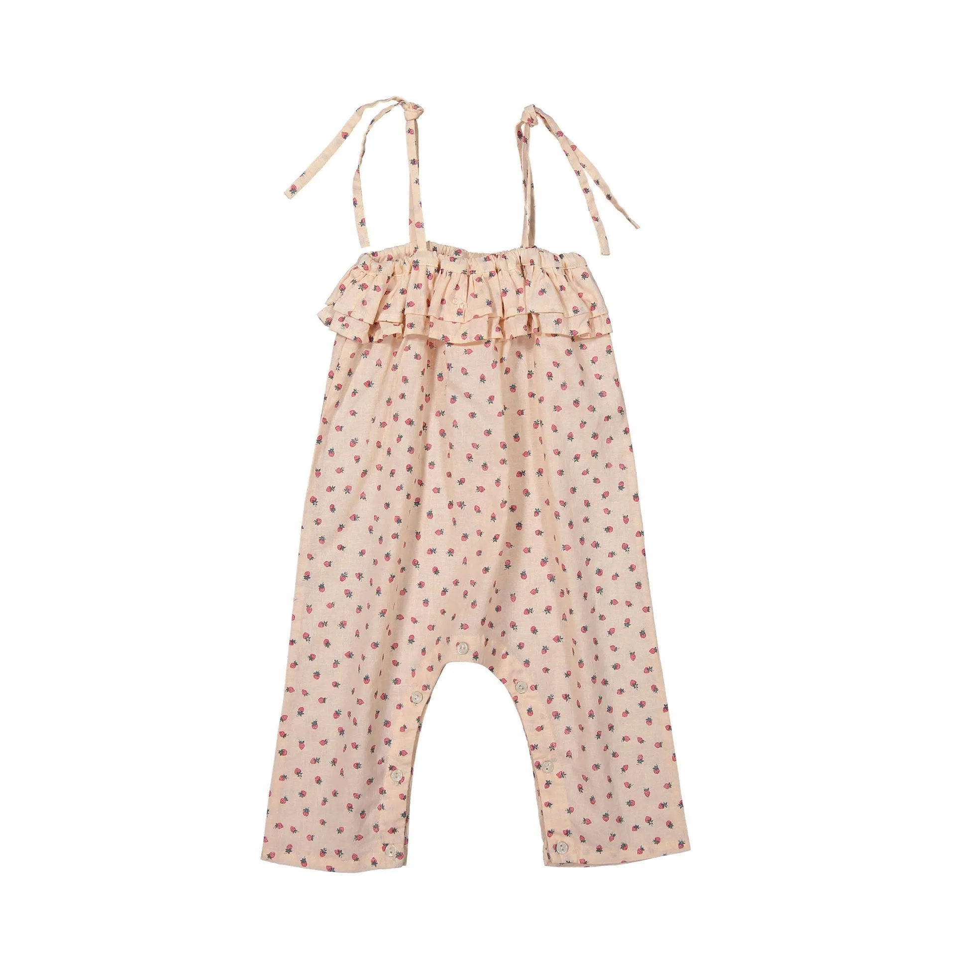 TOCOTO VINTAGE SALMON STRAWBERRY JUMPSUIT
