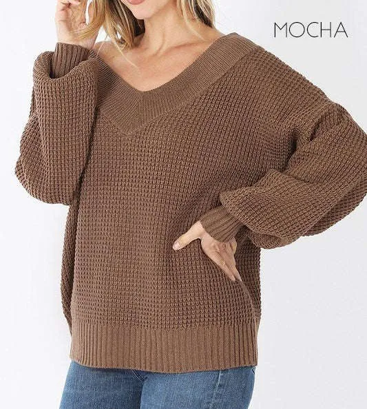 Trending Waffle Knit Sweater | S-XL