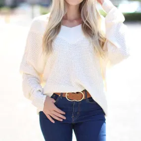 Trending Waffle Knit Sweater | S-XL