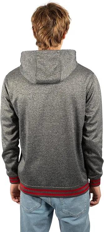 Ultra Game NBA Official Men’s MVP Super Soft Full Zip Hoodie Sweatshirt - Unisex, Chicago Bulls, Heather Charcoal|Chicago Bulls