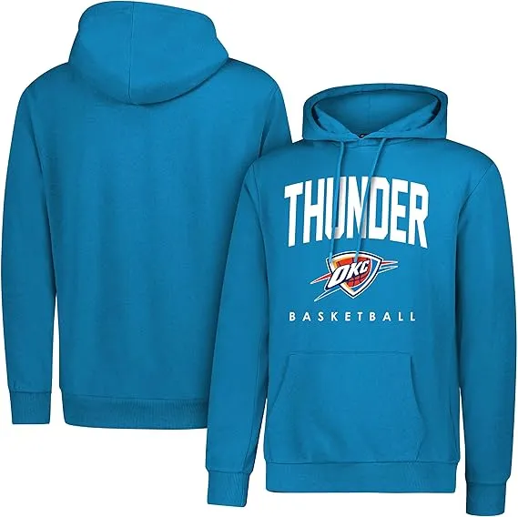 Ultra Game NBA Official Men's Super Soft Teamster Hoodie Sweatshirt, Oklahoma City Thunder, Team Color|Oklahoma City Thunder