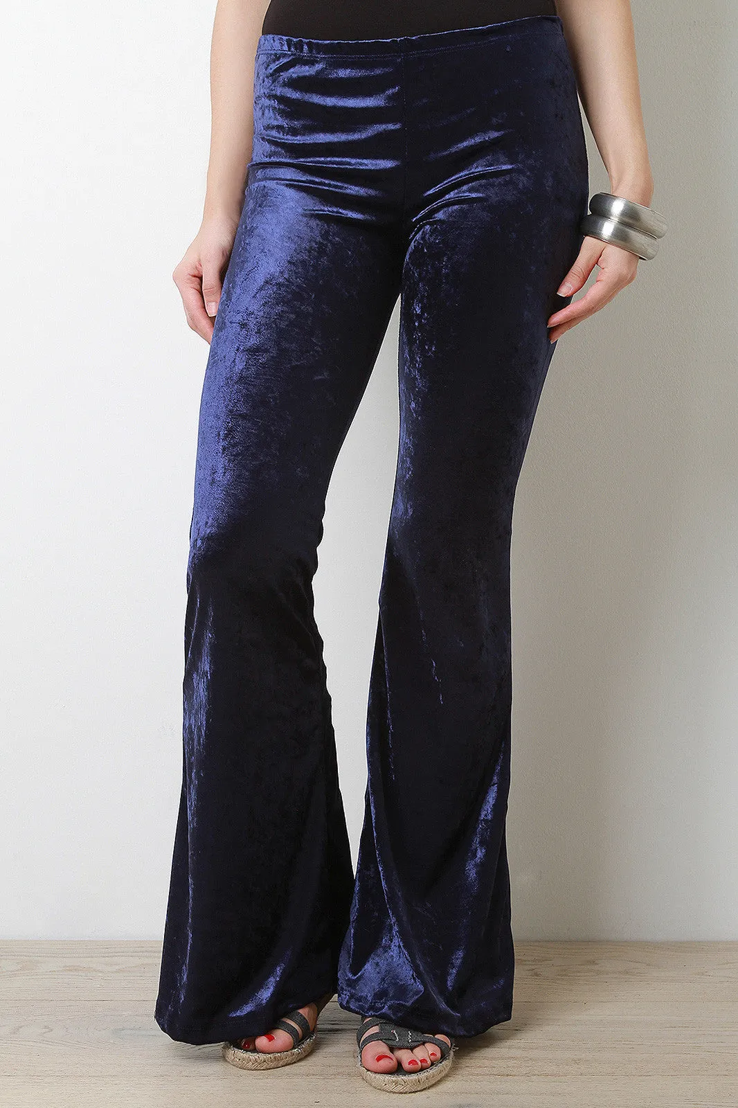 Velvet Flared Bottom Pants
