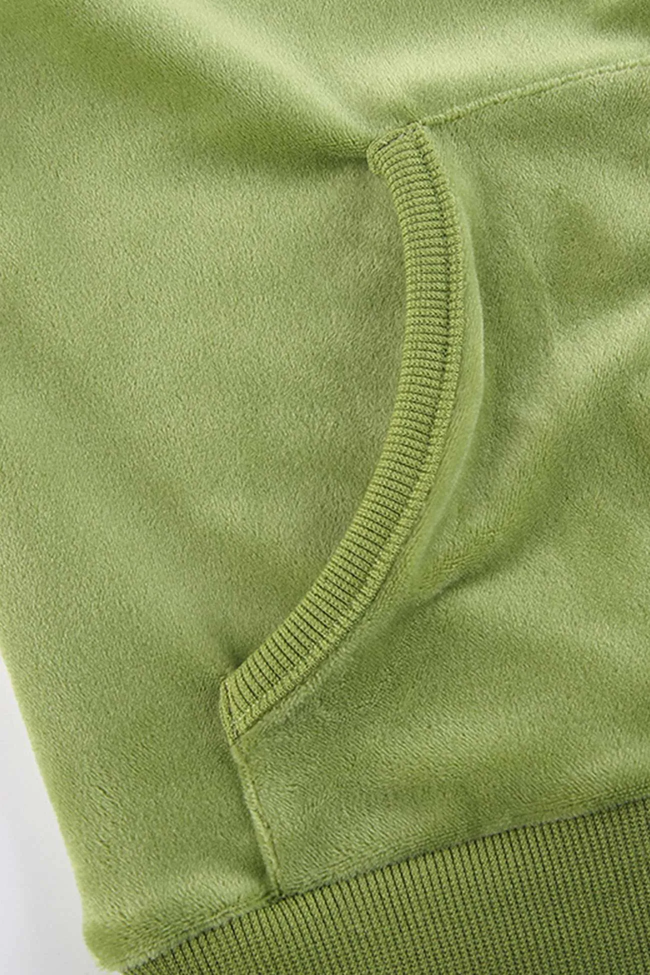 Velvet Hoodie Drawstring Long Pants Set