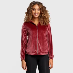Velvet Hoodie - Ruby Red