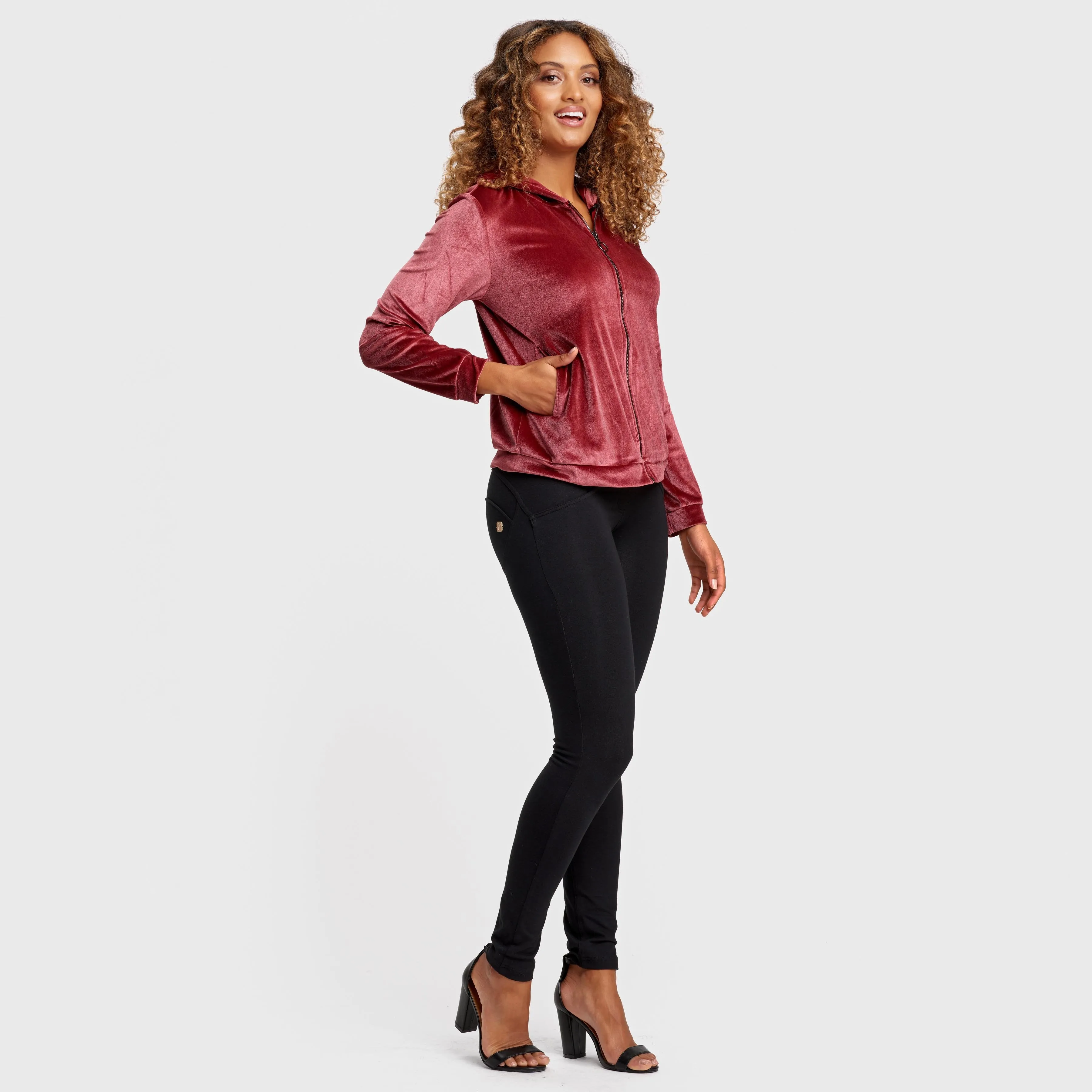 Velvet Hoodie - Ruby Red