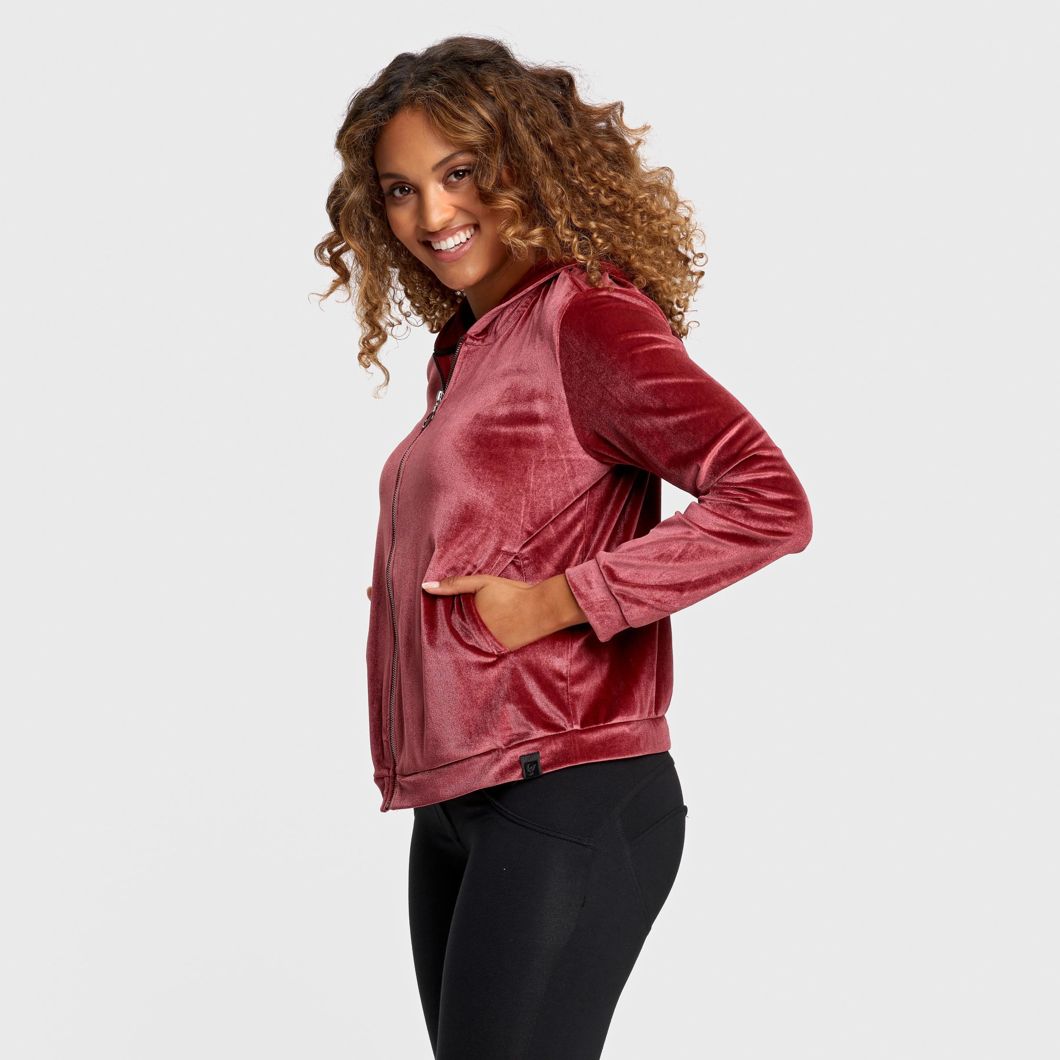 Velvet Hoodie - Ruby Red