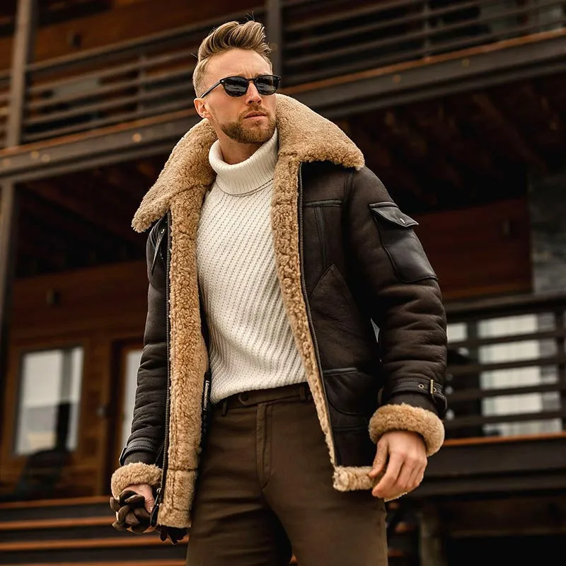 Voguable Winter Men Faux Fur Coat Jacket Male Fashion Loose Warm Plus Velvet Coat Male Streetwear Thicken Outwear Overcoat Oversize S-5XL