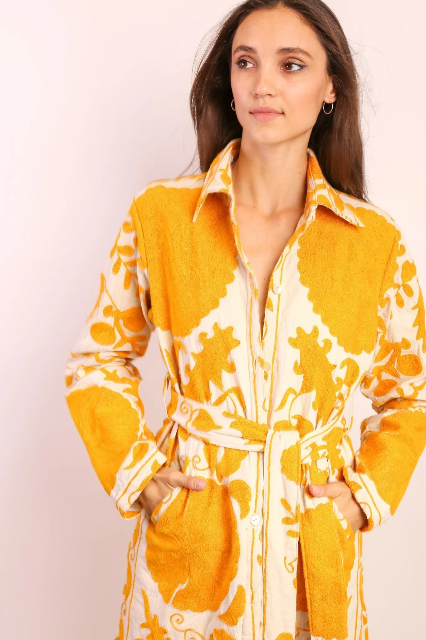 YELLOW SUZANI COAT ANINO