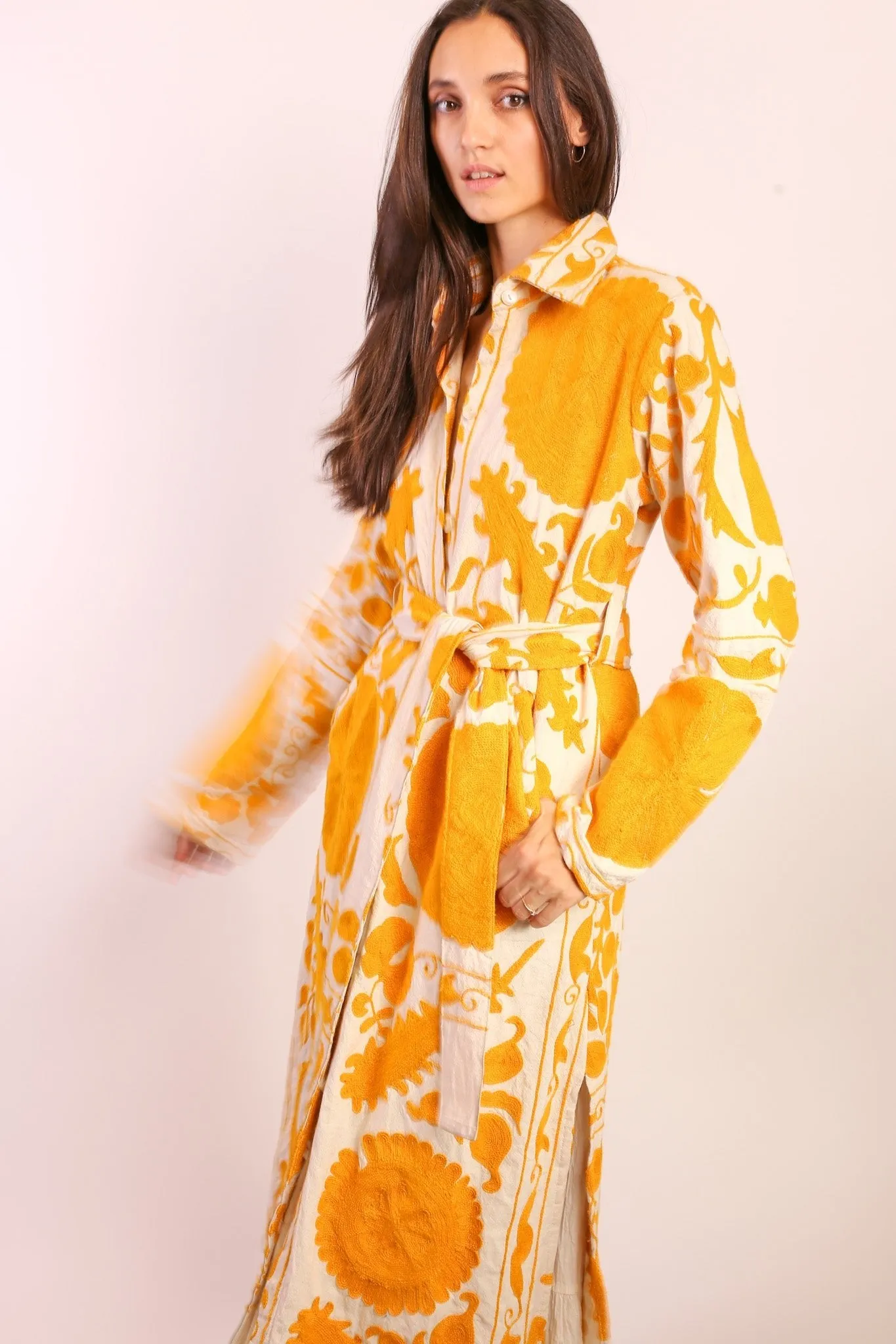 YELLOW SUZANI COAT ANINO