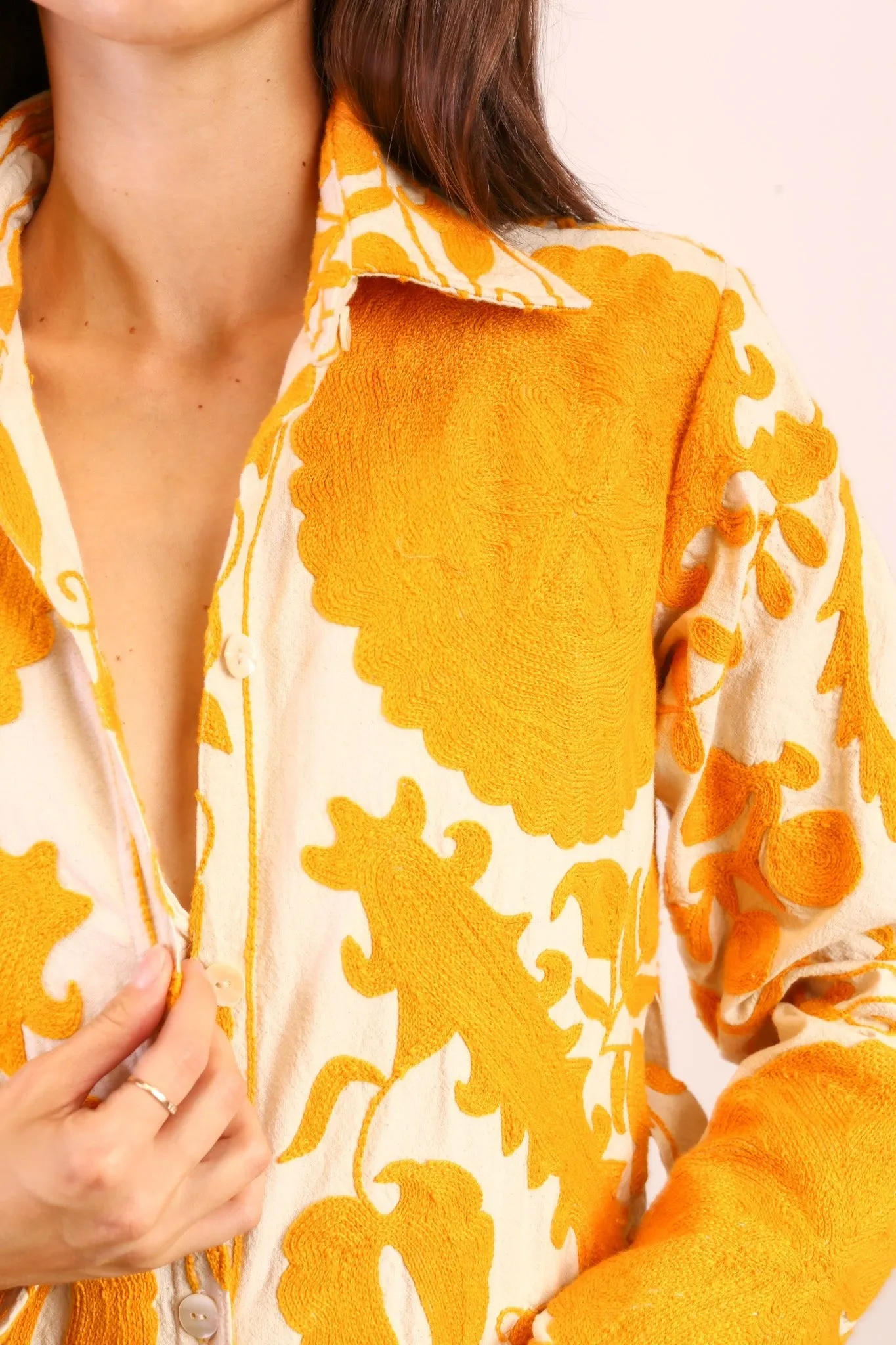 YELLOW SUZANI COAT ANINO