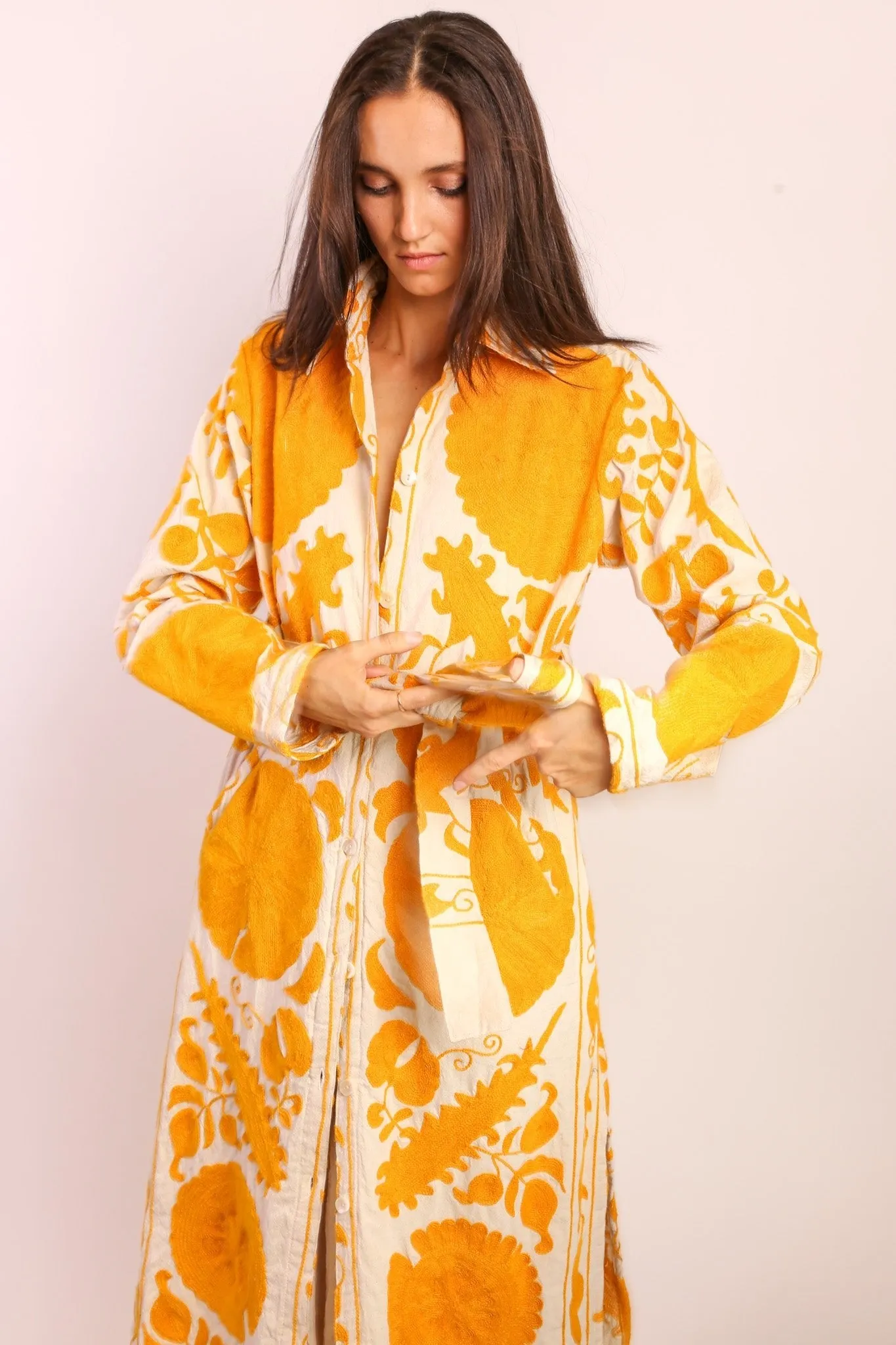 YELLOW SUZANI COAT ANINO