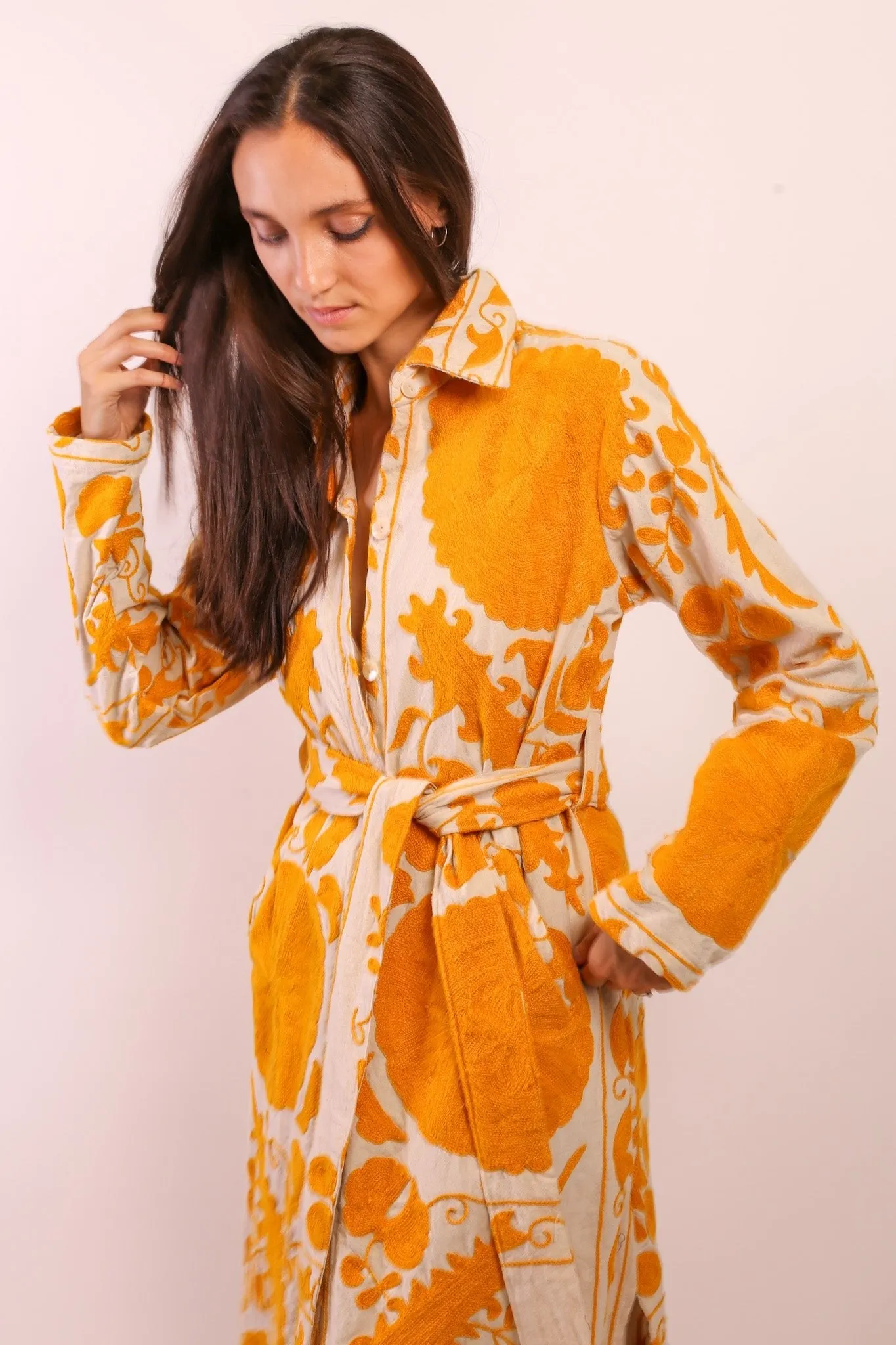 YELLOW SUZANI COAT ANINO