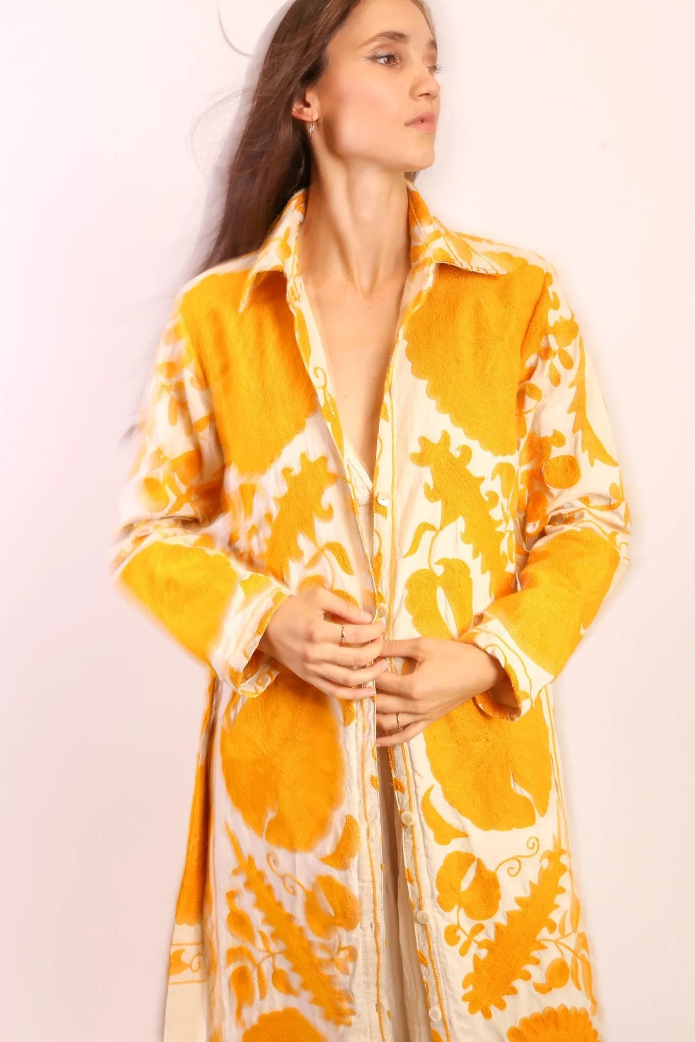 YELLOW SUZANI COAT ANINO