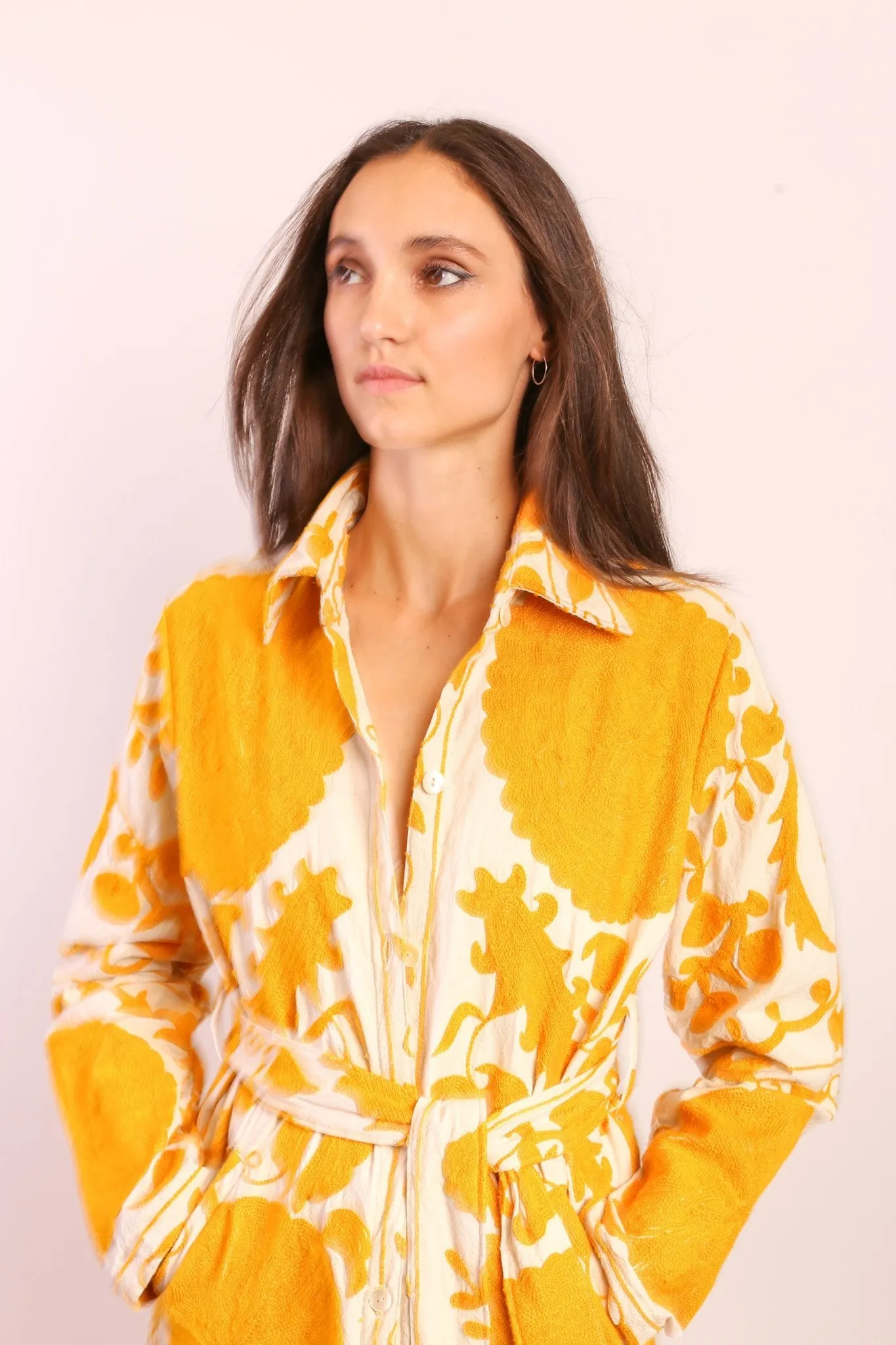 YELLOW SUZANI COAT ANINO