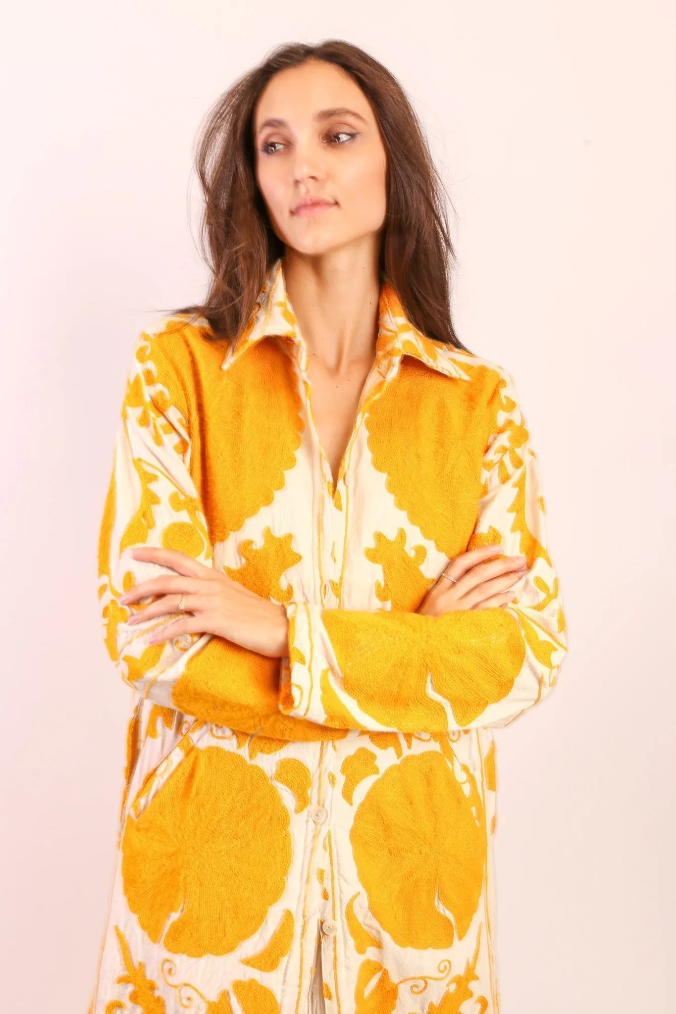 YELLOW SUZANI COAT ANINO