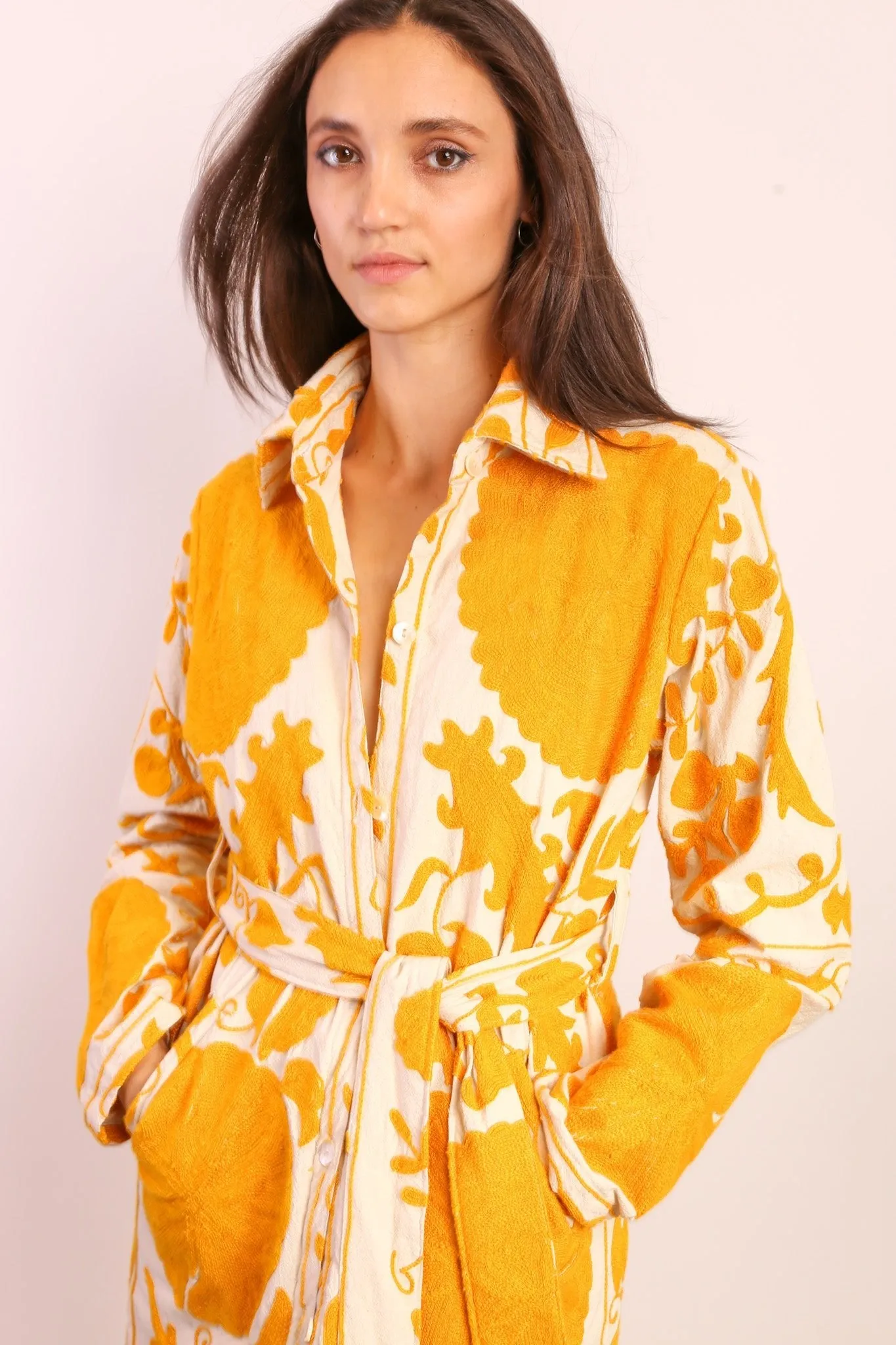 YELLOW SUZANI COAT ANINO