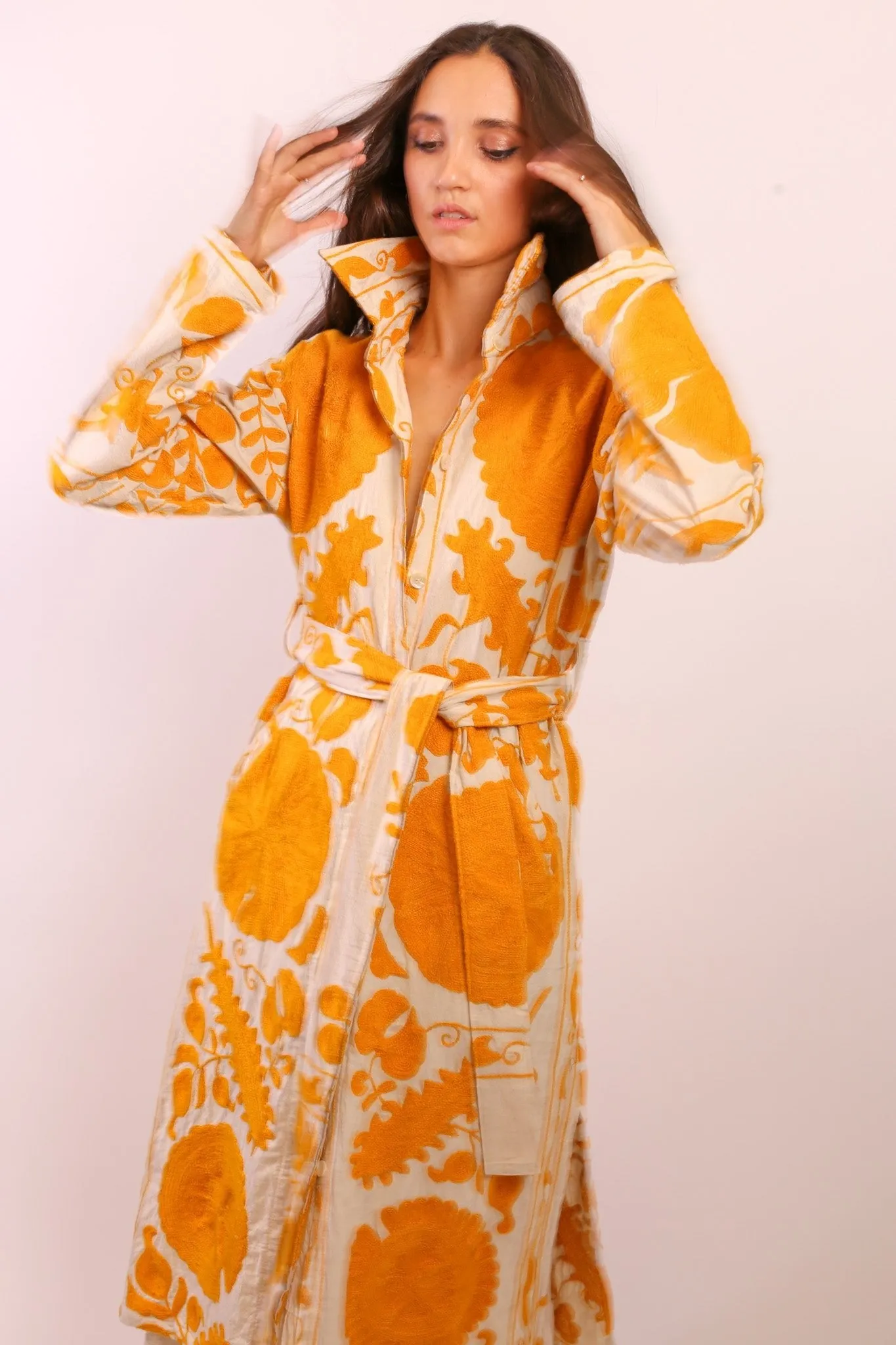 YELLOW SUZANI COAT ANINO