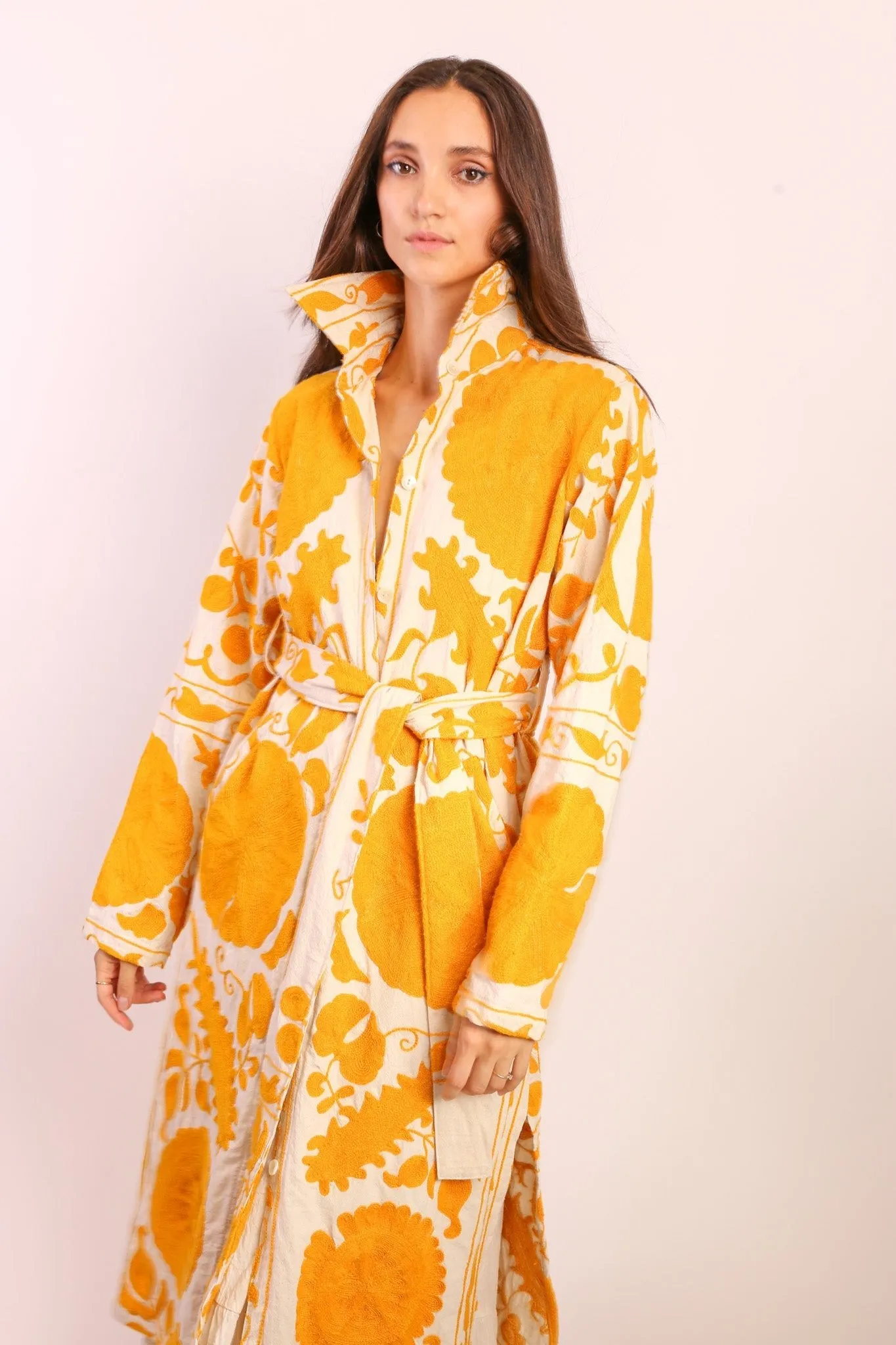 YELLOW SUZANI COAT ANINO