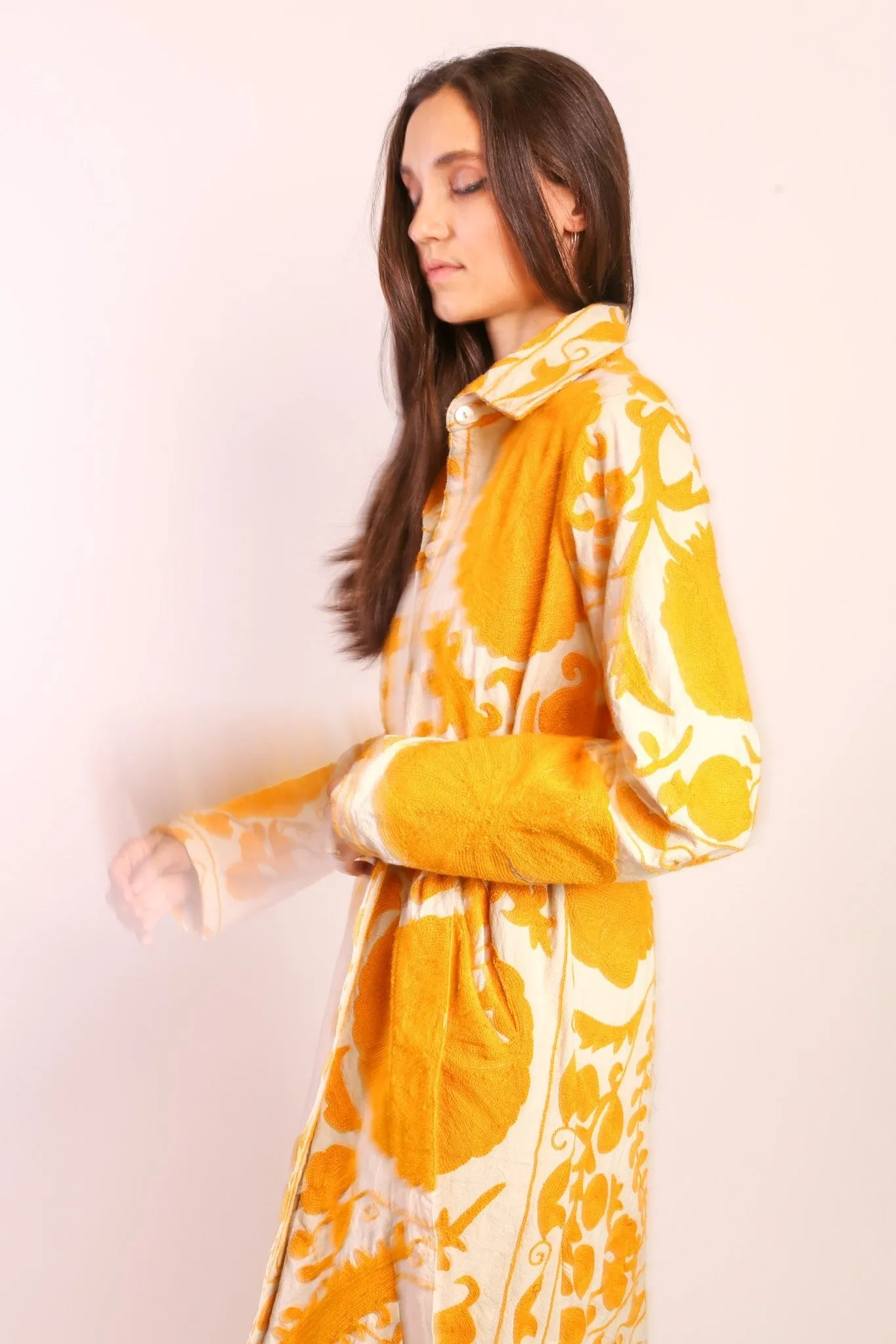 YELLOW SUZANI COAT ANINO